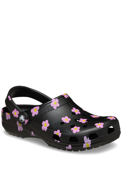 Клоги унісекс Crocs Classic Flower Clog Blk