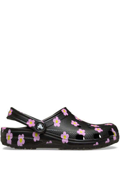 Клоги унісекс Crocs Classic Flower Clog Blk