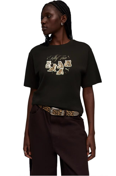 Футболка жіноча Puma Graphic Kitty Sticker Relaxed Tee
