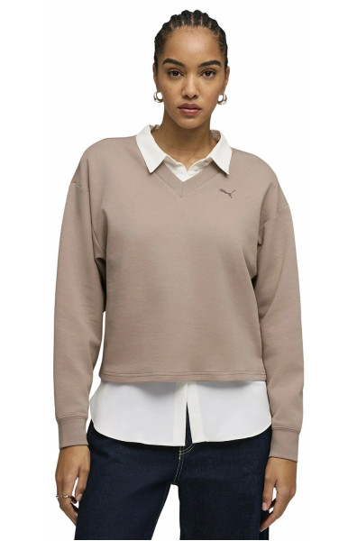Светр жіночий ESS ELEVATED V-Neck Crew DK